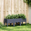 VIDAXL -Planungsbox mit Beinen 120 x 40 x 42 cm Polypropengrau