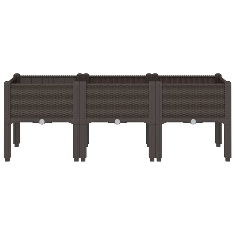 VIDAXL -Pflanzer mit Beinen 120 x 40 x 42 cm Polypropenbraun