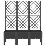 Vidaxl Plannet mit Slatarbeit 120x40x142 cm Polypropen schwarz - afbeelding 3
