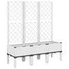 Vidaxl Plannet mit Latwerk 120x40x142 cm Polypropen weiß