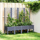 Vidaxl -Plannet mit Lamellen 160x40x142 cm Polypropengrau