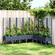 VIDAXL -Pflanzer mit Slatarbeit 200x160x142 cm Polypropengrau