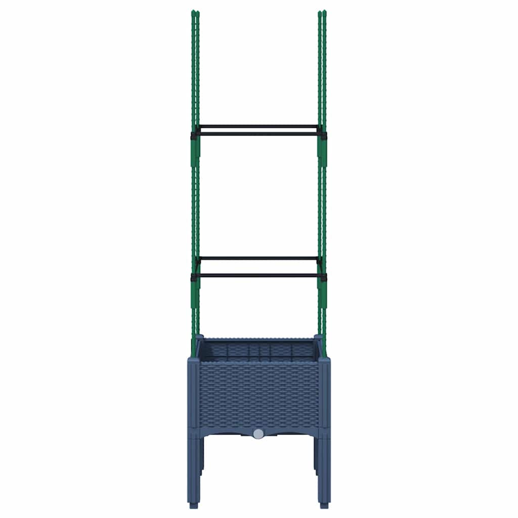 VIDAXL -Pflanzer mit Slatarbeit 40x40x142.5 cm Polypropengrau