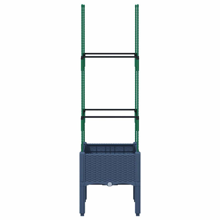 VIDAXL -Pflanzer mit Slatarbeit 40x40x142.5 cm Polypropengrau