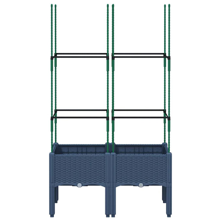 Vidaxl Plannet mit SLAT 80x40x142.5 cm Polypropengrau