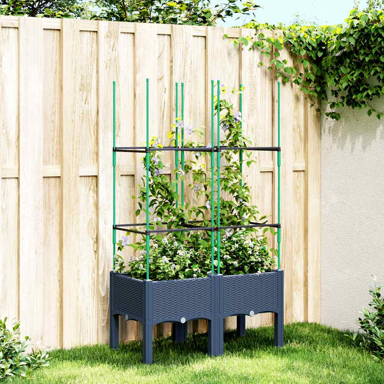 Vidaxl Plannet mit SLAT 80x40x142.5 cm Polypropengrau