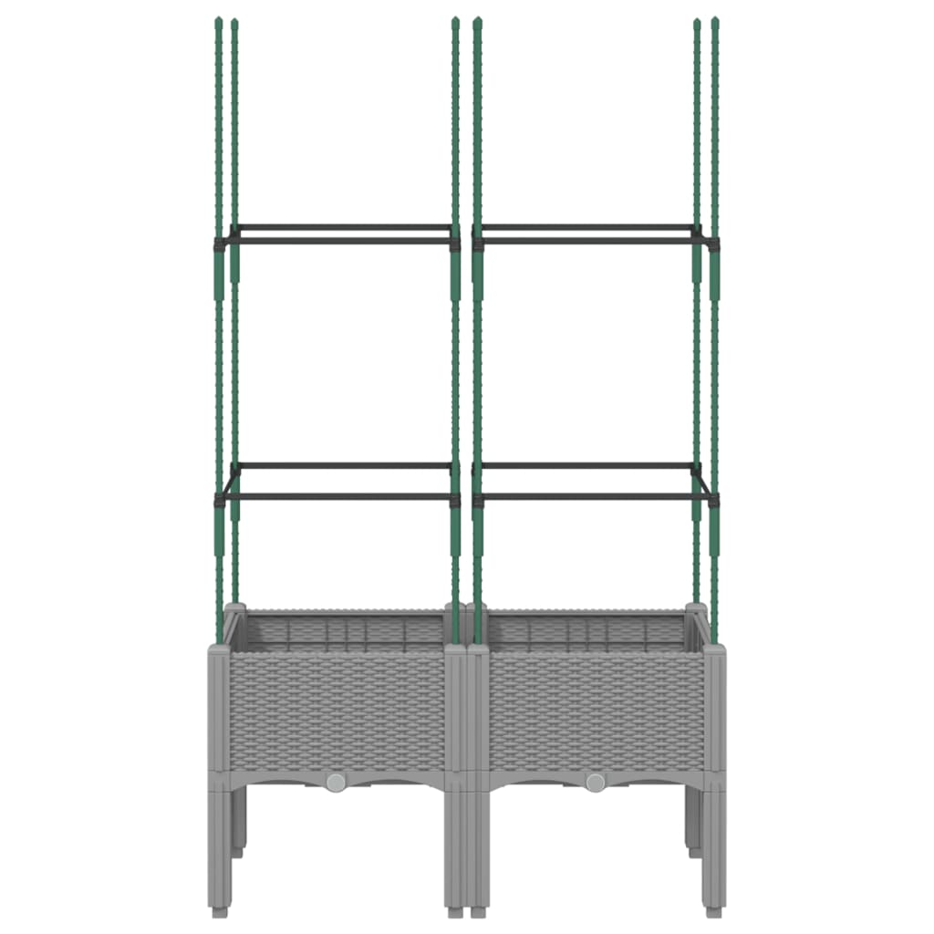 VIDAXL -Planungsbox mit SLAT 80x40x142.5 cm Polypropen hellgrau
