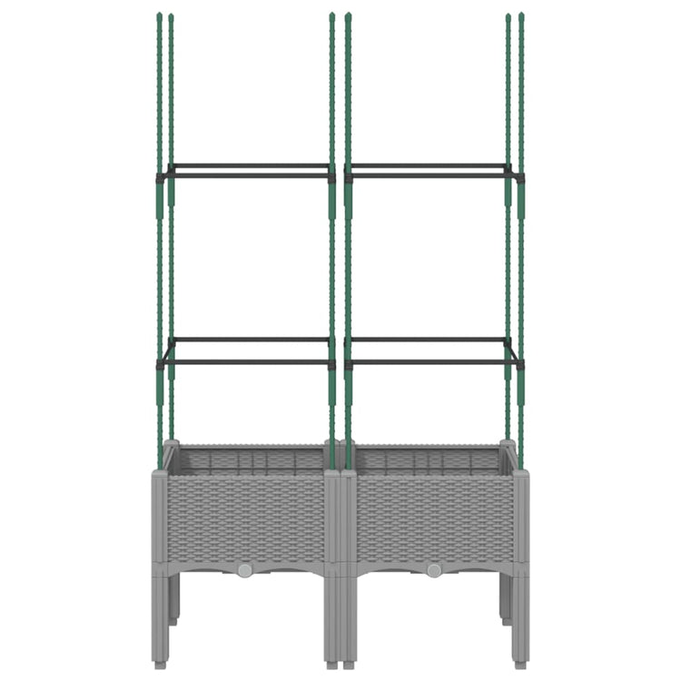 VIDAXL -Planungsbox mit SLAT 80x40x142.5 cm Polypropen hellgrau