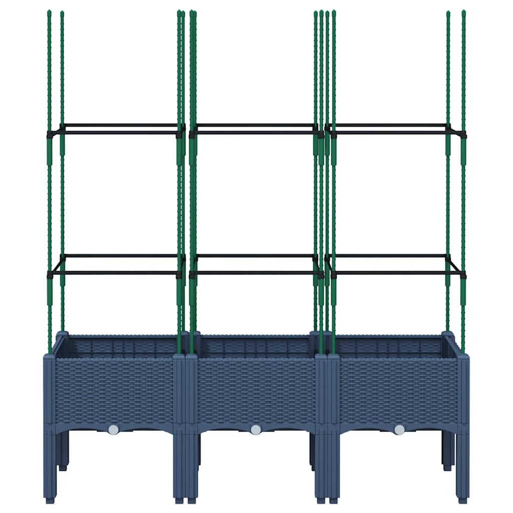 VIDAXL -Plannet mit Slatarbeit 120x40x142.5 cm Polypropengrau