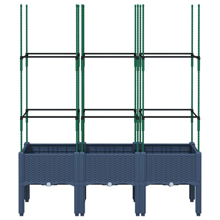 VIDAXL -Plannet mit Slatarbeit 120x40x142.5 cm Polypropengrau