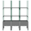 VIDAXL -Pflanzer mit Latwerk 120 x 40 x 142,5 cm Polypropen hellgrau