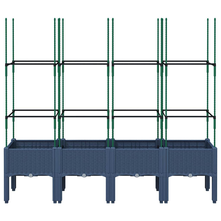 VIDAXL -Pflanzer mit Latwerk 160 x 40 x 142,5 cm Polypropengrau