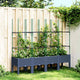 VIDAXL -Pflanzer mit Latwerk 160 x 40 x 142,5 cm Polypropengrau