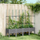 Vidaxl Plannet mit Latten 160x40x142.5 cm Polypropen hellgrau