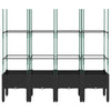 Vidaxl Plannet mit Latwerk 160x40x142.5 cm Polypropen Schwarz