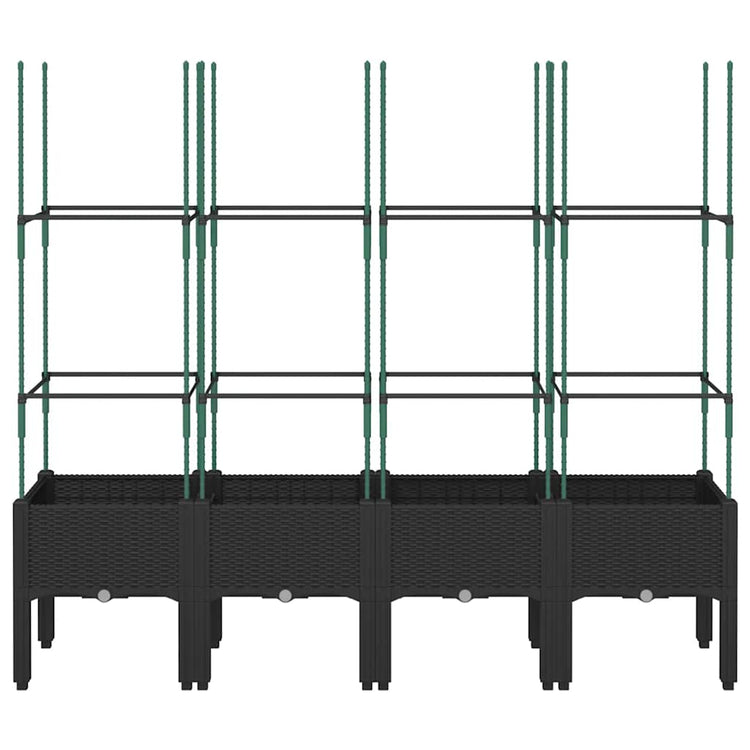Vidaxl Plannet mit Latwerk 160x40x142.5 cm Polypropen Schwarz