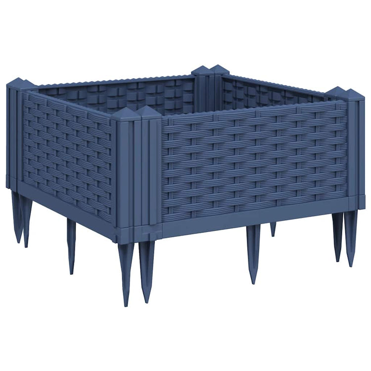 VIDAXL -Pflanzer mit Stiften 42.5x42.5x28,5 cm Polypropengrau