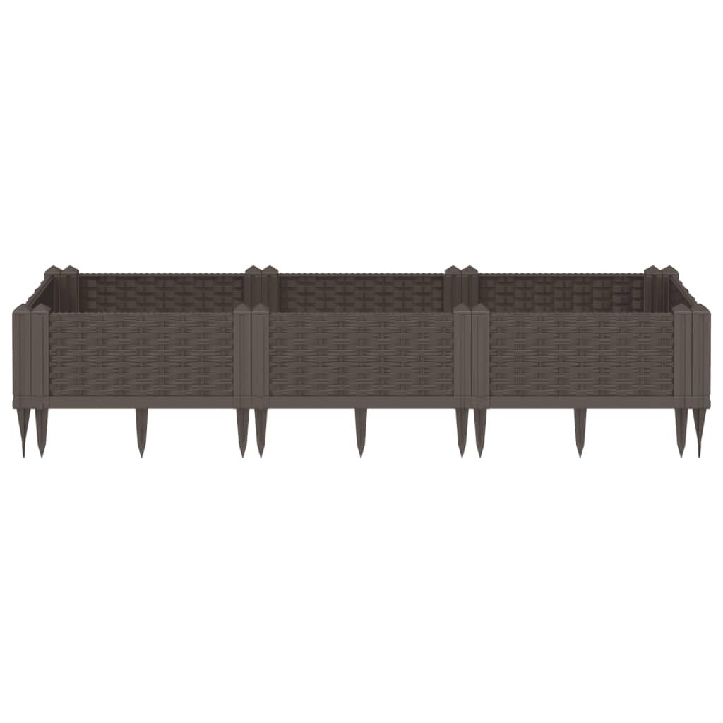 VIDAXL -Planungsbox mit Pins 125x40x28,5 cm Polypropenbraun