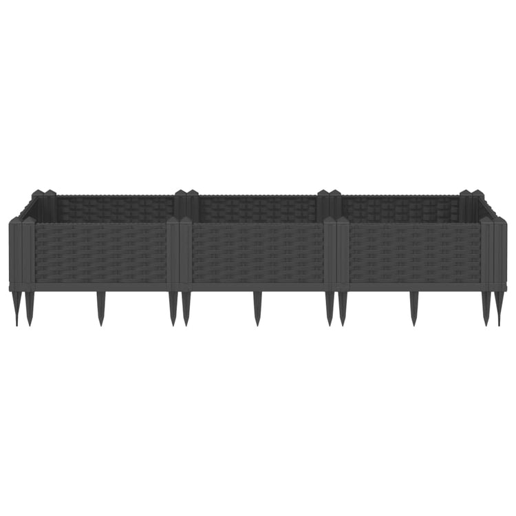 VIDAXL -Planungsbox mit Pins 125x40x28,5 cm Polypropen Schwarz