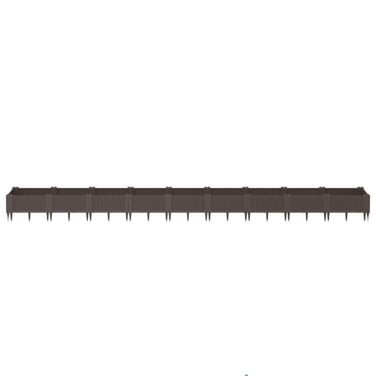 VIDAXL -Planungsbox mit Pins 362.5x42.5x28,5 cm Polypropenbraun