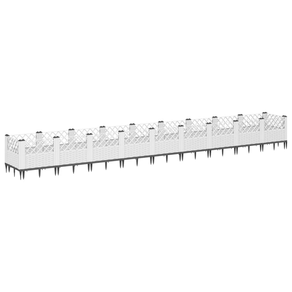 VIDAXL -Planungsbox mit Pins 363,5 x 43,5 x 43,5 cm Polypropen weiß