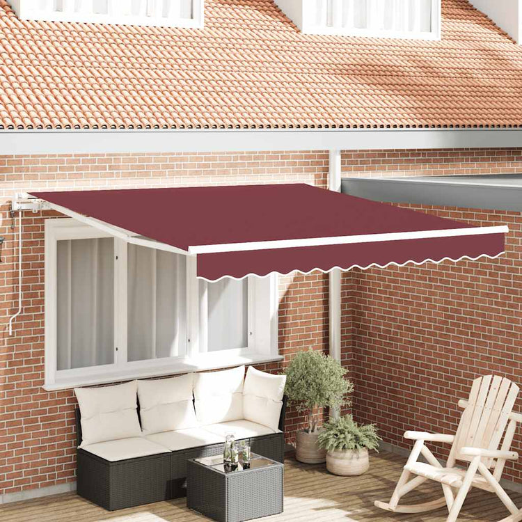 Vidaxx Markise automatisch ausziehbar 300x250 cm bordeauxrot