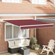 Vidaxx Markise manuell ausziehbar 300x250 cm bordeauxrot
