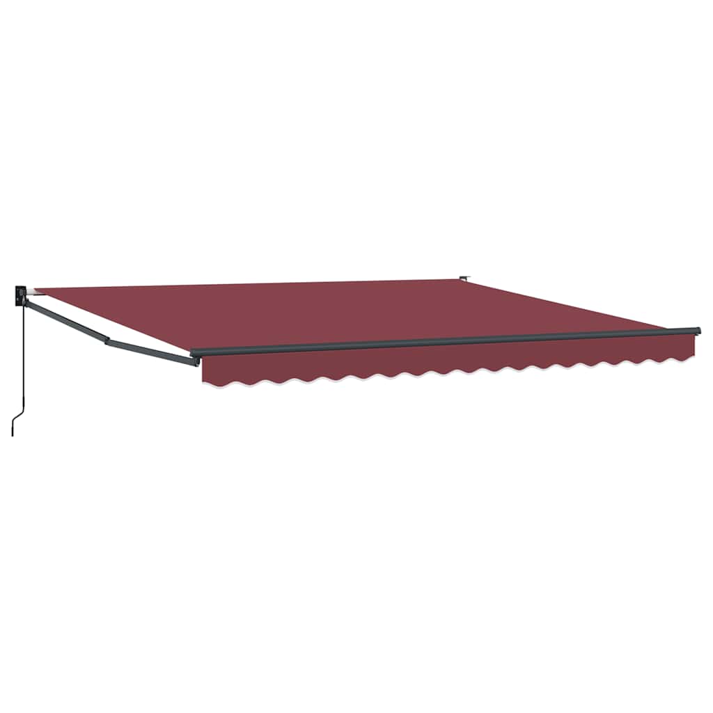 Vidaxx Markise manuell ausziehbar 400x300 cm bordeauxrot