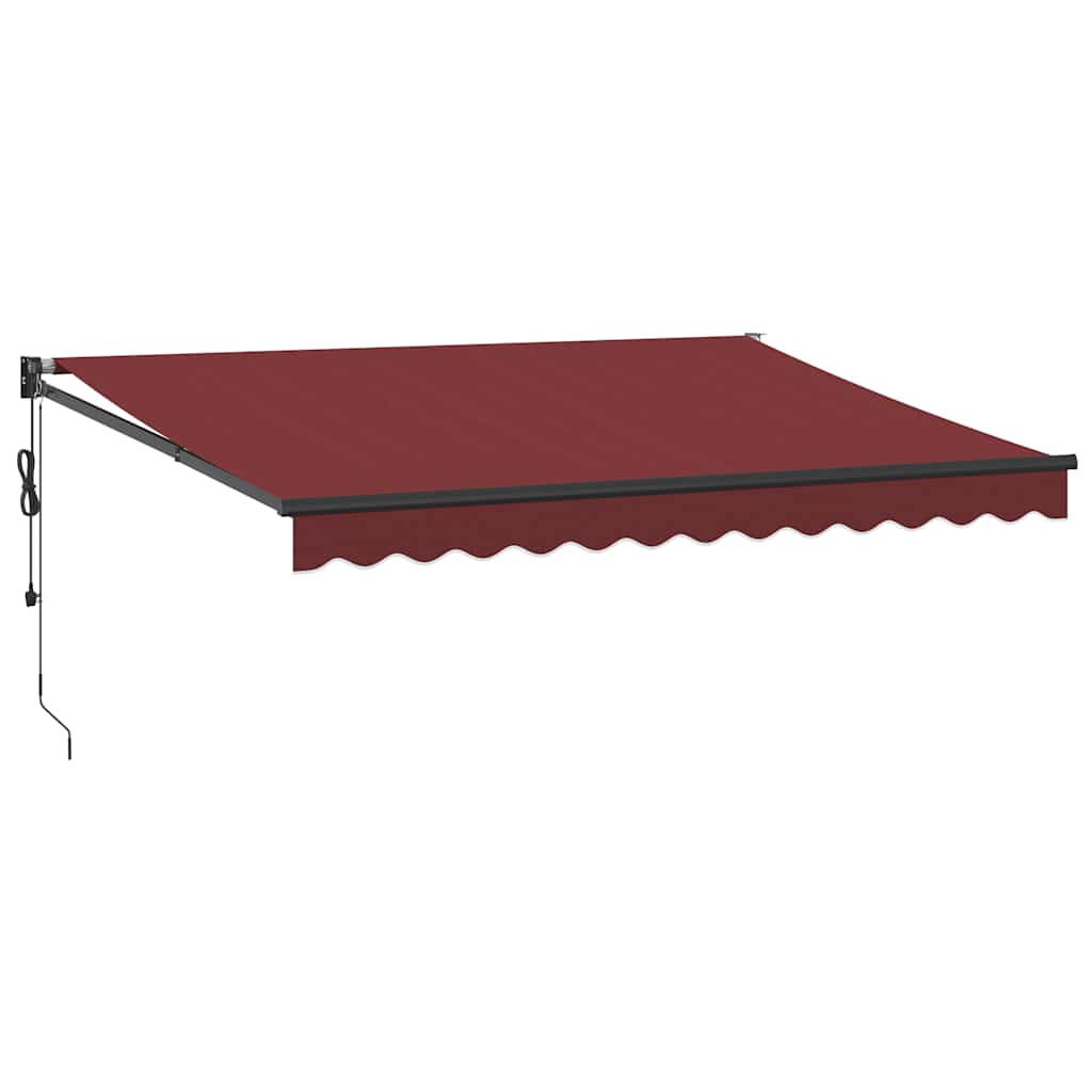 Vidaxx Markise automatisch ausziehbar 350x250 cm bordeauxrot