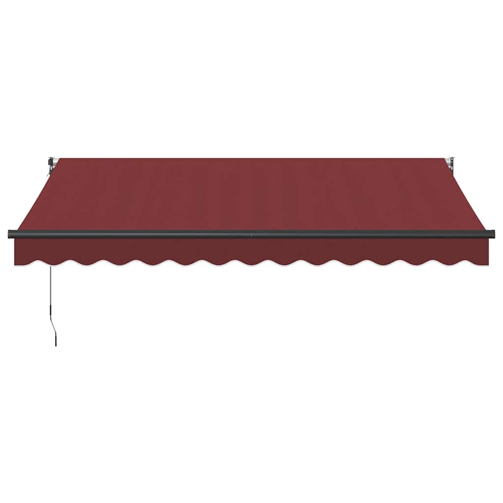 Vidaxx Markise automatisch ausziehbar 350x250 cm bordeauxrot