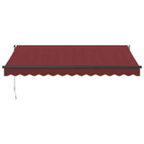 Vidaxx Markise automatisch ausziehbar 350x250 cm bordeauxrot - afbeelding 3