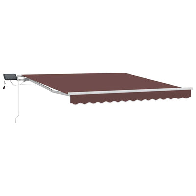 Vidaxx Markise manuell ausziehbar mit LEDs 300x250 cm braun