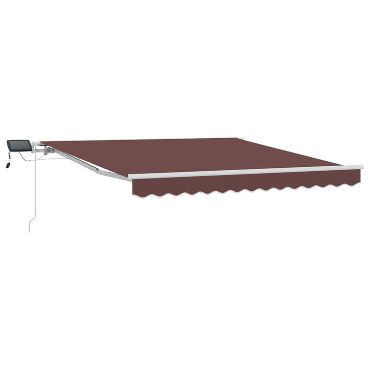 Vidaxx Markise manuell ausziehbar mit LEDs 300x250 cm braun