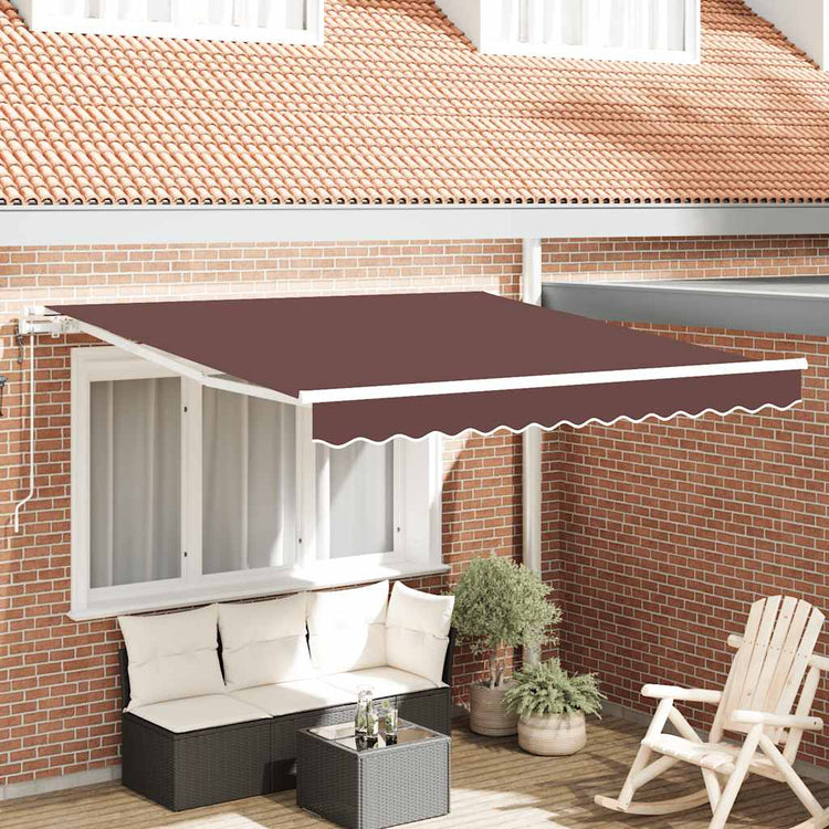 Vidaxx Markise automatisch ausziehbar 300x250 cm braun