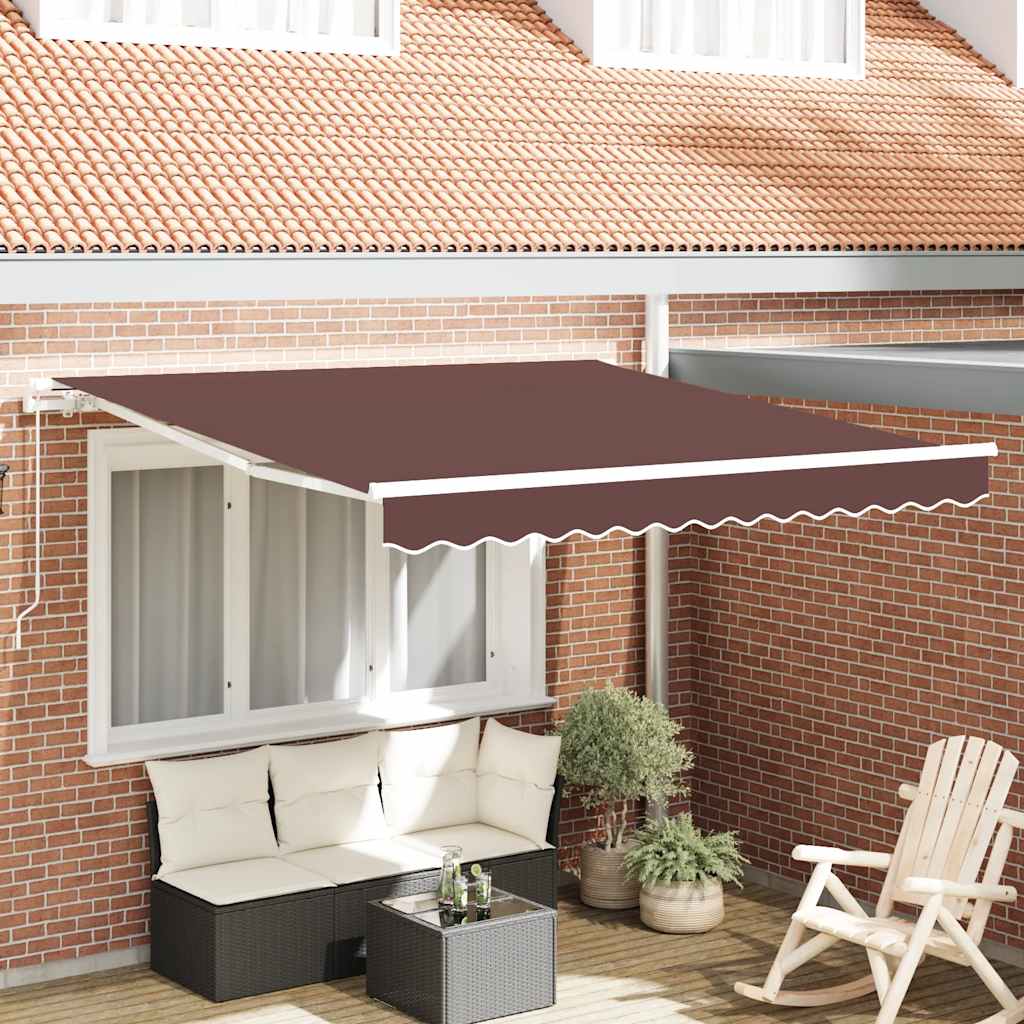 Vidaxx Markise manuell ausziehbar 300x250 cm braun