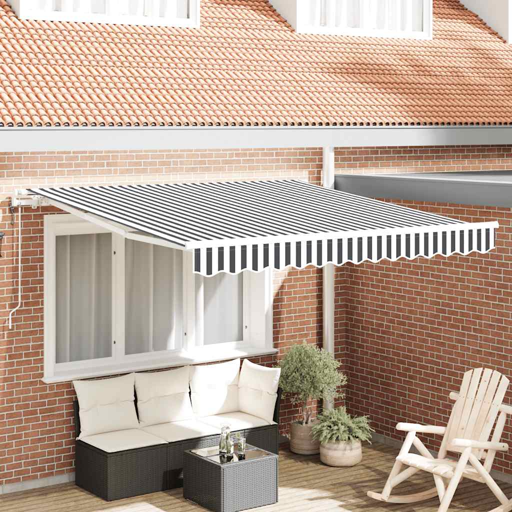 Vidaxx Markise automatisch ausziehbar 300x250 cm in den Farben Anthrazit und Weiß
