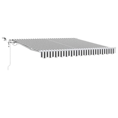 Vidaxx Markise automatisch ausfahrbar LED 300x250 cm Anthrazit und Weiß
