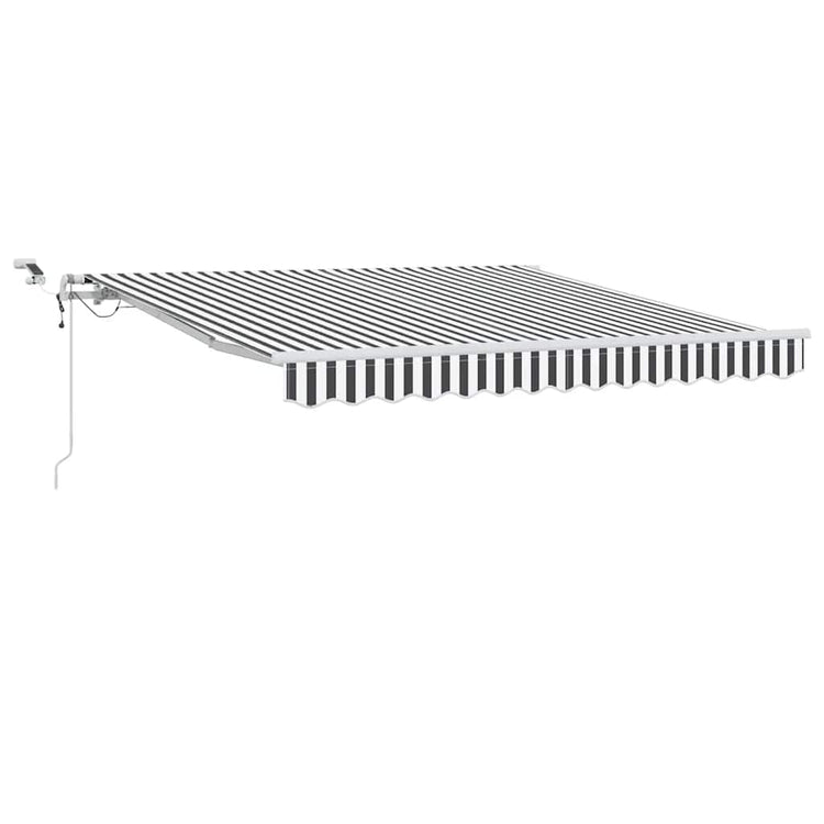 Vidaxx Markise automatisch ausfahrbar LED 300x250 cm Anthrazit und Weiß