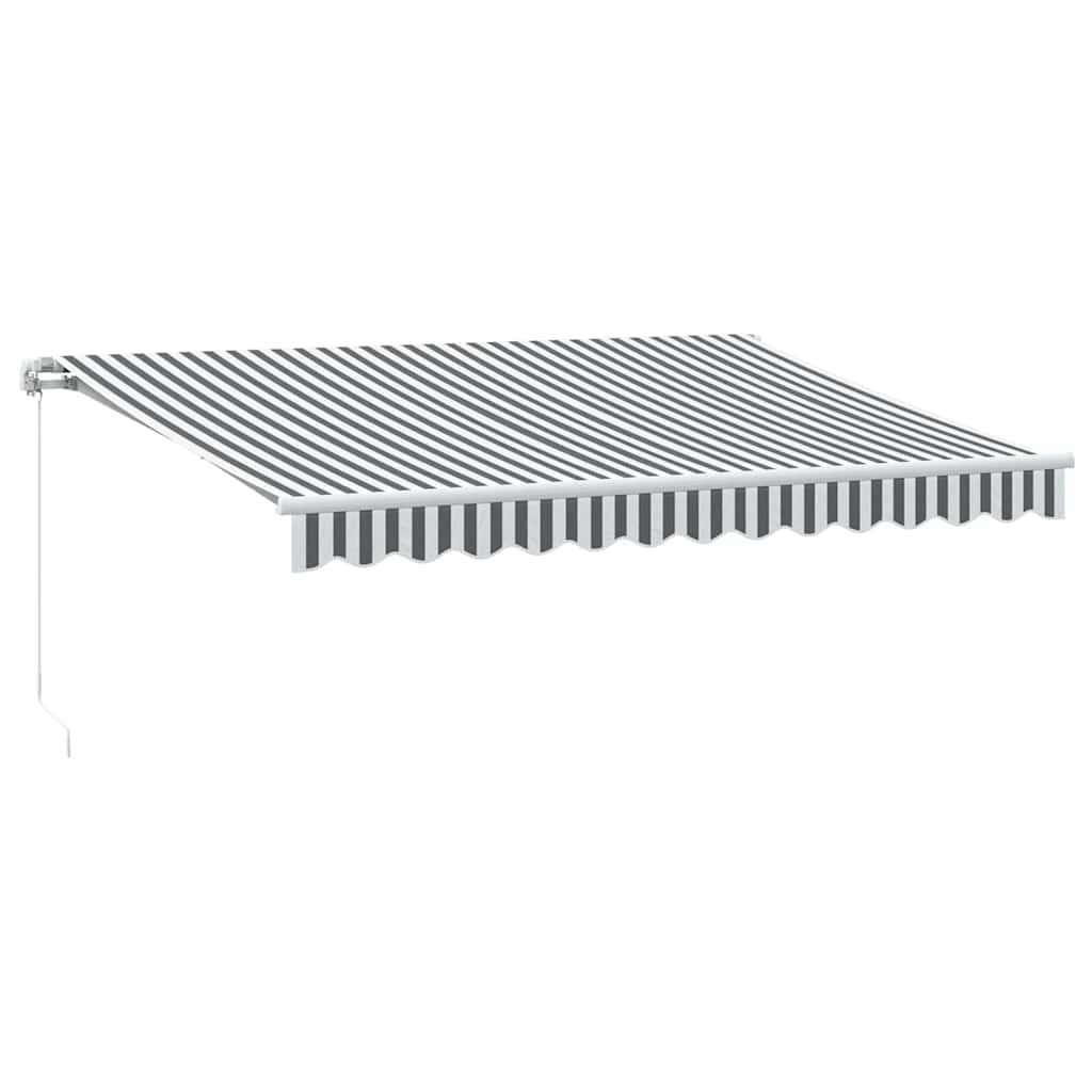 Vidaxx Markise manuell ausziehbar 350x250 cm Anthrazit und Weiß