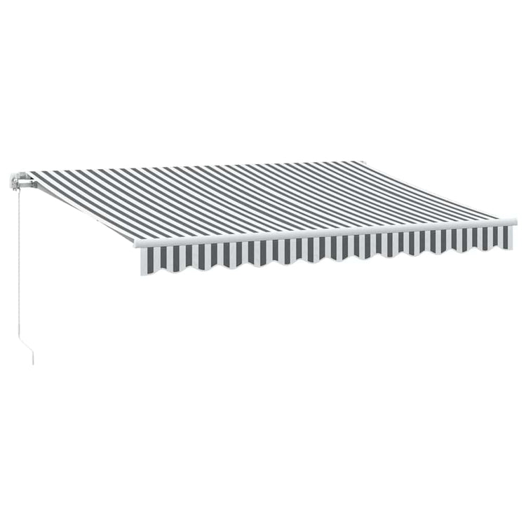 Vidaxx Markise manuell ausziehbar 350x250 cm Anthrazit und Weiß