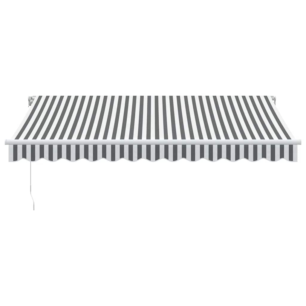 Vidaxx Markise manuell ausziehbar 350x250 cm Anthrazit und Weiß