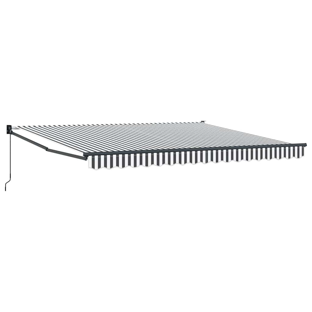 Vidaxx ausziehbare Markise 4x3 m Stoff und Aluminium Anthrazit und Weiß