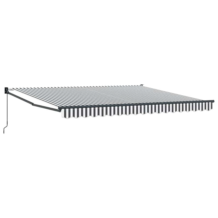 Vidaxx ausziehbare Markise 4x3 m Stoff und Aluminium Anthrazit und Weiß