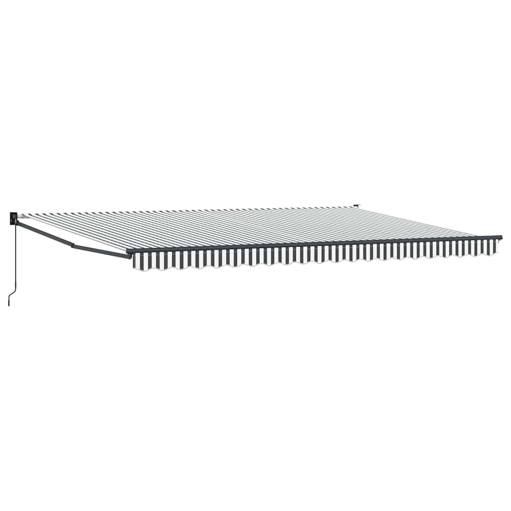 Vidaxx ausziehbare Markise 5x3 m Stoff und Aluminium Anthrazit und Weiß