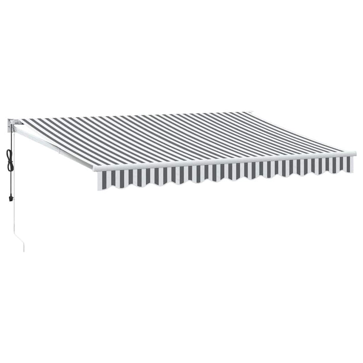 Vidaxx ausziehbare Markise 3,5x2,5 m Stoff und Aluminium Anthrazit und Weiß