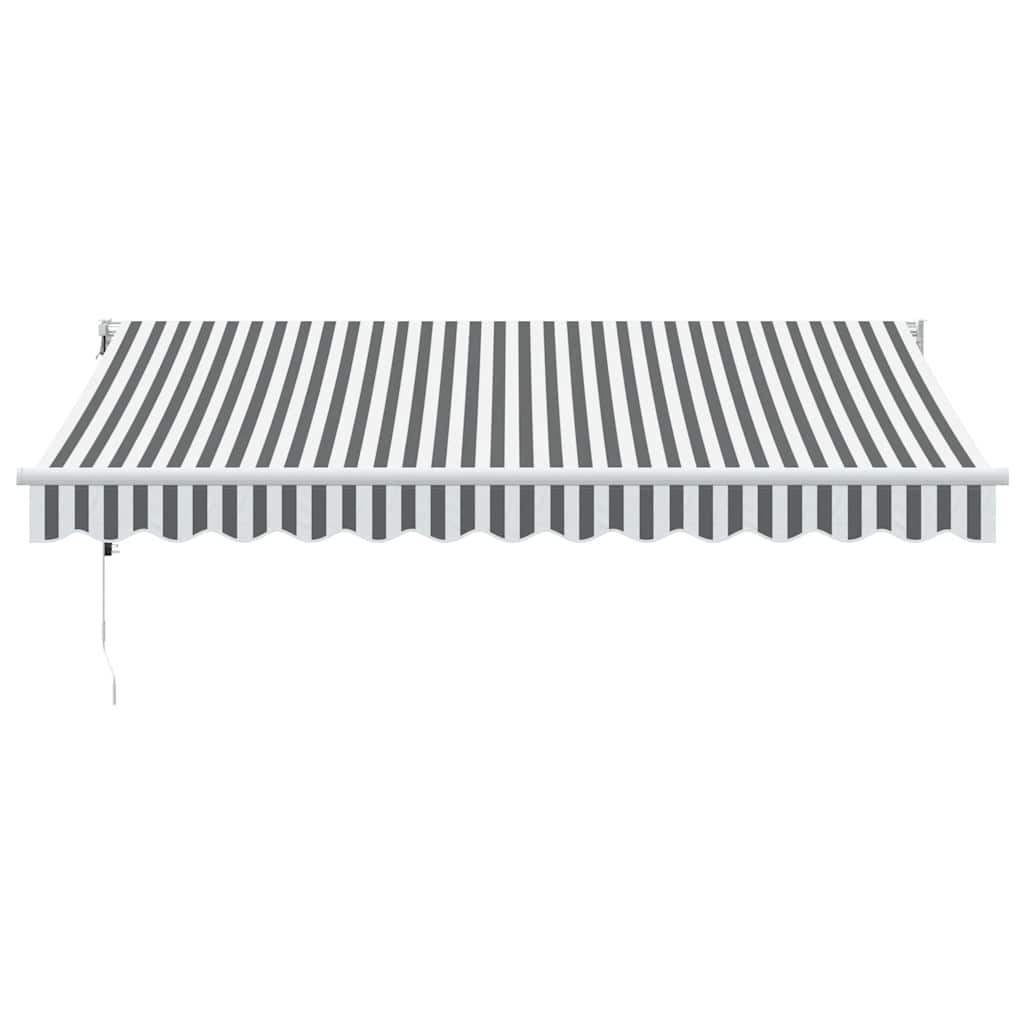 Vidaxx ausziehbare Markise 3,5x2,5 m Stoff und Aluminium Anthrazit und Weiß