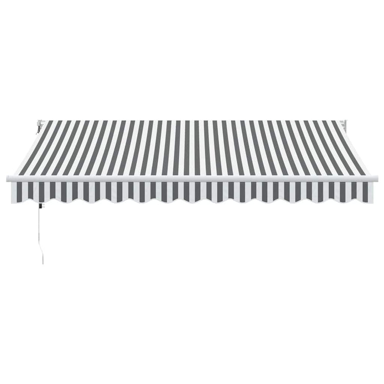 Vidaxx ausziehbare Markise 3,5x2,5 m Stoff und Aluminium Anthrazit und Weiß