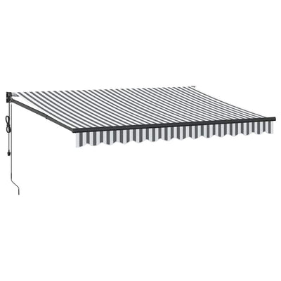 Vidaxx ausziehbare Markise 3,5x2,5 m Stoff und Aluminium Anthrazit und Weiß