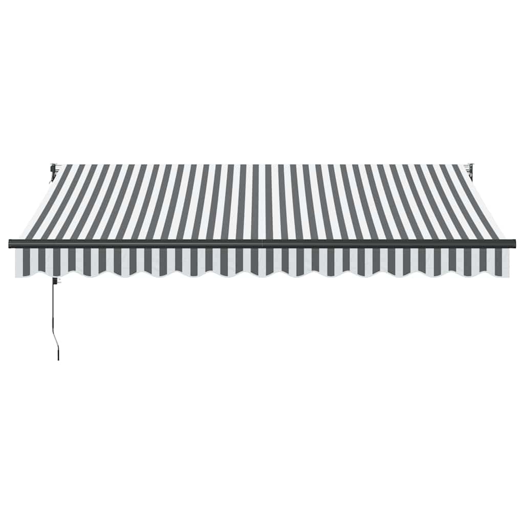 Vidaxx ausziehbare Markise 3,5x2,5 m Stoff und Aluminium Anthrazit und Weiß