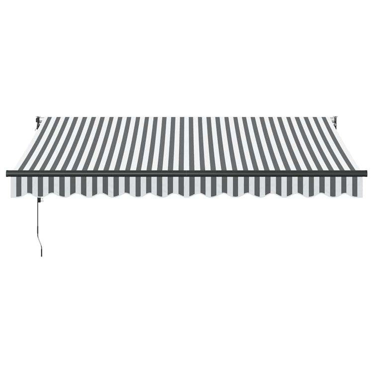 Vidaxx ausziehbare Markise 3,5x2,5 m Stoff und Aluminium Anthrazit und Weiß